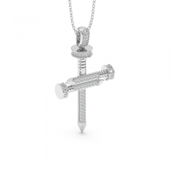 Cross pendant with 0.25 ct diamonds
