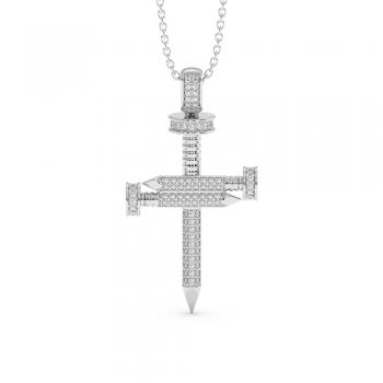 Cross pendant with 0.25 ct diamonds