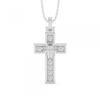 0.42ct Diamond Cross Pendant