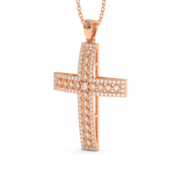 Cross pendant with 0.44 ct diamonds