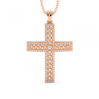 Cross pendant with 0.44 ct diamonds