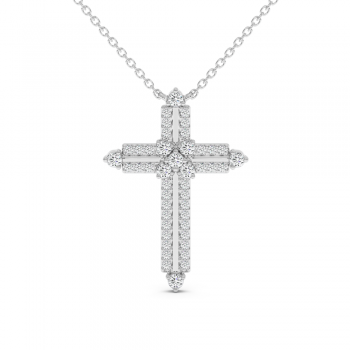 Cross pendant with 0.44 ct diamonds