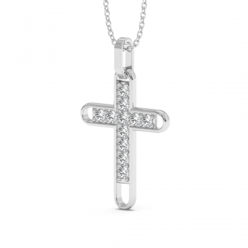 0.44ct Diamond Cross Pendant