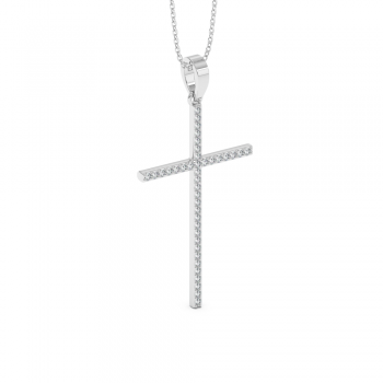 Cross pendant with diamonds 0.47 ct