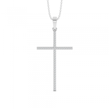 Cross pendant with diamonds 0.47 ct