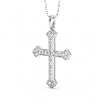 0.48ct Diamond Cross Pendant