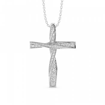 Cross Pendant with Diamonds 0.57 ct