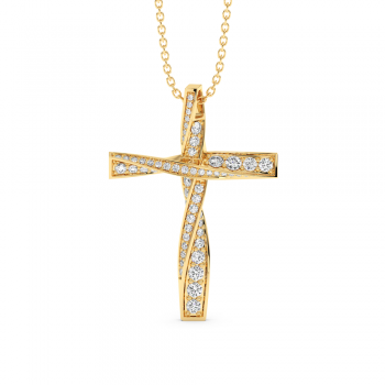 Cross Pendant with Diamonds 0.57 ct