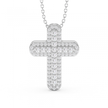 0.58ct Diamond Cross Pendant