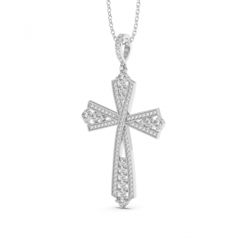 Cross Pendant with Diamonds 0.61 ct