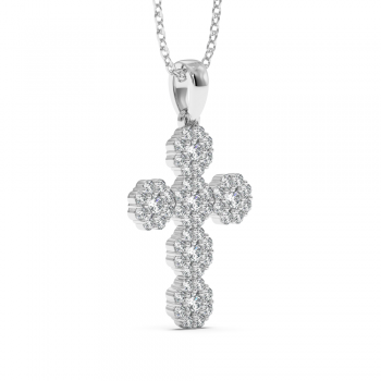 Cross pendant with 0.62 ct diamonds