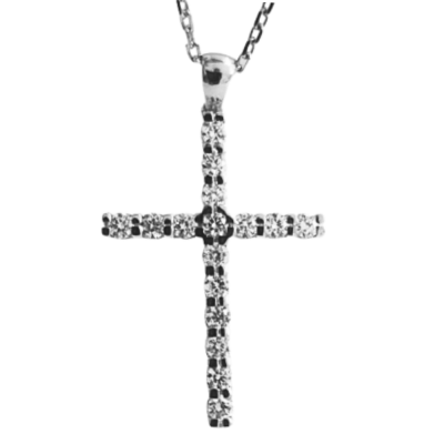 Cross pendant with 0.63 ct diamonds