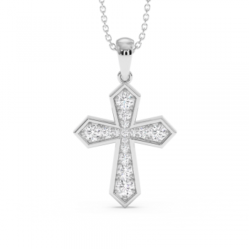 0.63ct Diamond Cross Pendant