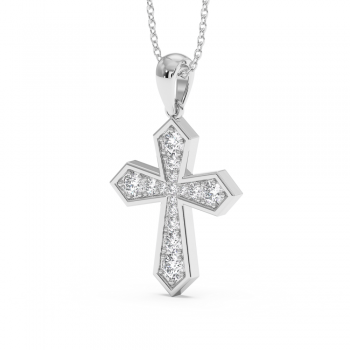 0.63ct Diamond Cross Pendant
