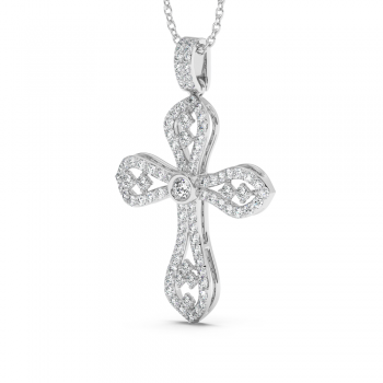 0.64ct Diamond Cross Pendant