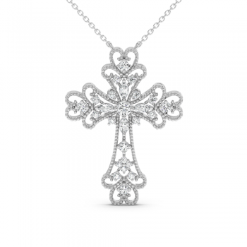 0.69ct Diamond Cross Pendant