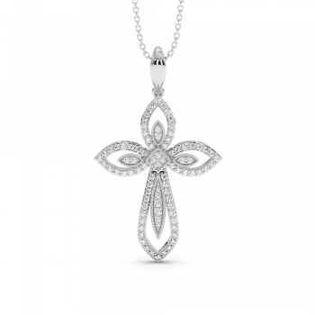 0.69ct Diamond Cross Pendant