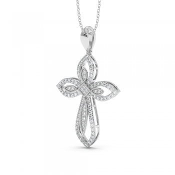 0.69ct Diamond Cross Pendant