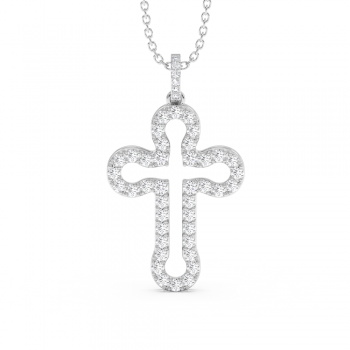 0.71ct Diamond Cross Pendant
