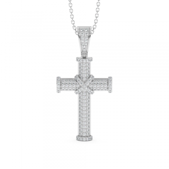 Diamond Cross Pendant with Diamonds 0.74