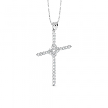 Cross pendant with 0.75 ct diamonds