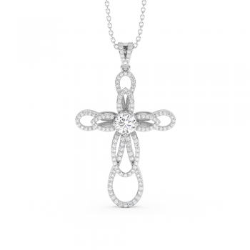 0.78ct Diamond Cross Pendant