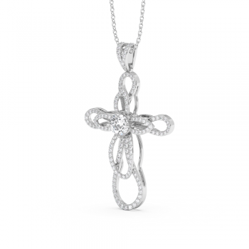 0.78ct Diamond Cross Pendant