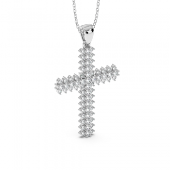 Cross pendant with 0.85 ct diamonds