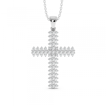 Cross pendant with 0.85 ct diamonds