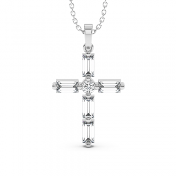 Cross pendant with diamonds 0.84ct