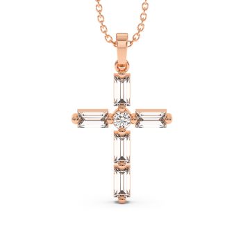 Cross pendant with diamonds 0.84ct