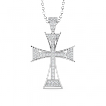 0.86ct Diamond Cross Pendant