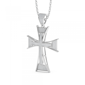 0.86ct Diamond Cross Pendant