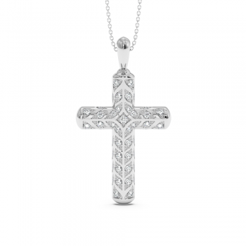 0.92ct Diamond Cross Pendant