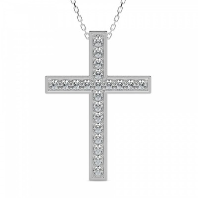 Cross pendant with diamonds 0.94 ct