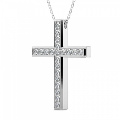 Cross pendant with diamonds 0.94 ct