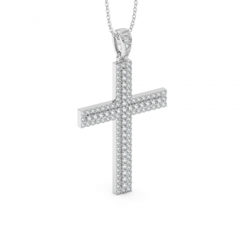 Cross pendant with 0.96 ct diamonds