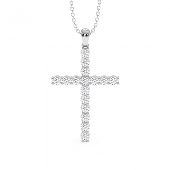 1.06 ct diamond cross pendant