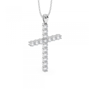 1.06 ct diamond cross pendant