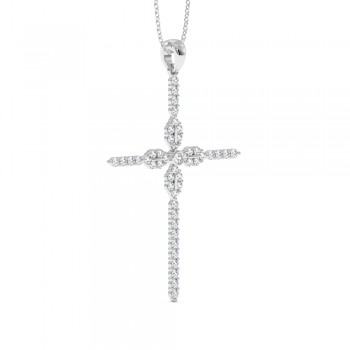 Cross pendant with 1.10 ct diamonds