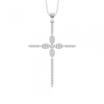 Cross pendant with 1.10 ct diamonds