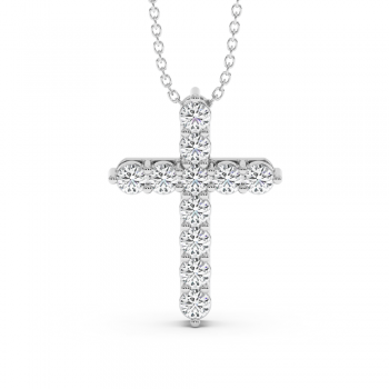 Cross pendant with 1.10 ct diamonds