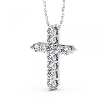 Cross pendant with 1.10 ct diamonds