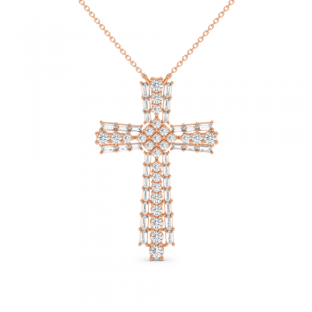 Cross pendant with 1.20 ct diamonds