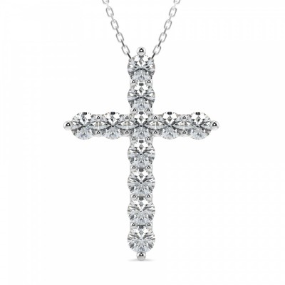 2.29 ct diamond cross pendant