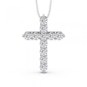 Cross pendant with 3.40 ct diamonds