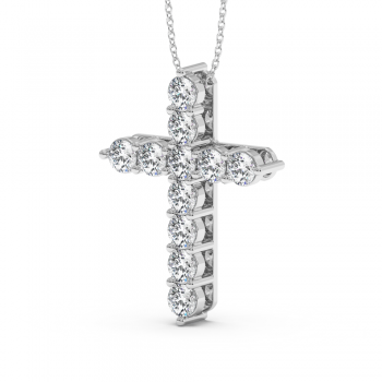 Cross pendant with 3.40 ct diamonds