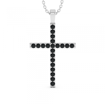 Cross Pendant with Black Diamonds 0.38 ct