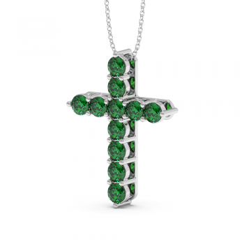 Cross pendant with emeralds 2.75 ct