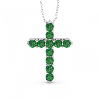 Cross pendant with emeralds 2.75 ct